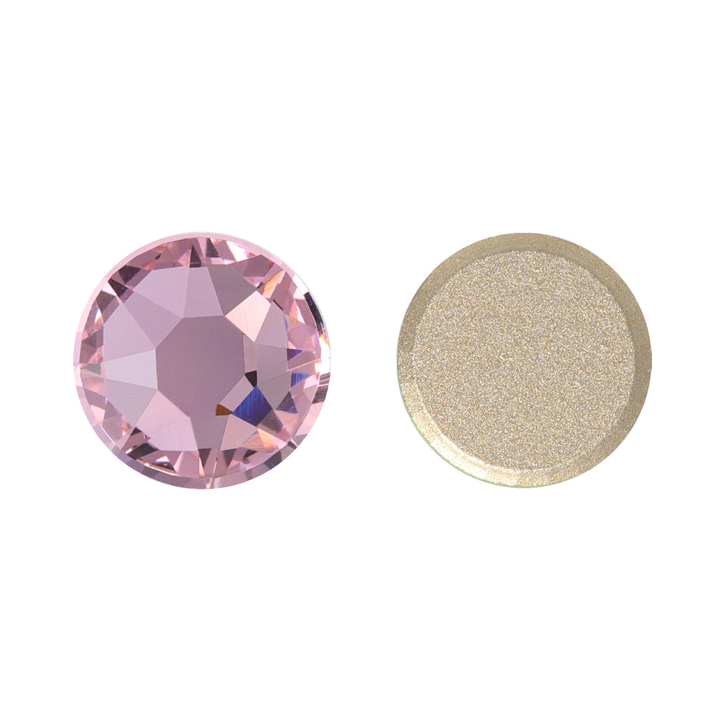 Light Rose XIRIUS Round Shape High Quality Glass Beveled Flat Back Rhinestones WholesaleRhinestone