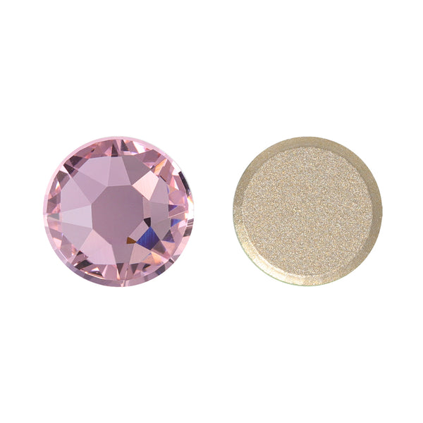 Light Rose XIRIUS Round Shape High Quality Glass Beveled Flat Back Rhinestones WholesaleRhinestone