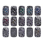 Mixed Colors Cushion Rectangle Shape Hematite Plated High-Quality Sew-on Alloy Charms Inlaid Cubic Zirconia WholesaleRhinestone