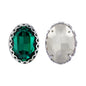 Emerald Oval Shape High-Quality Glass Sew-on Nest Hollow Claw Rhinestones WholesaleRhinestone