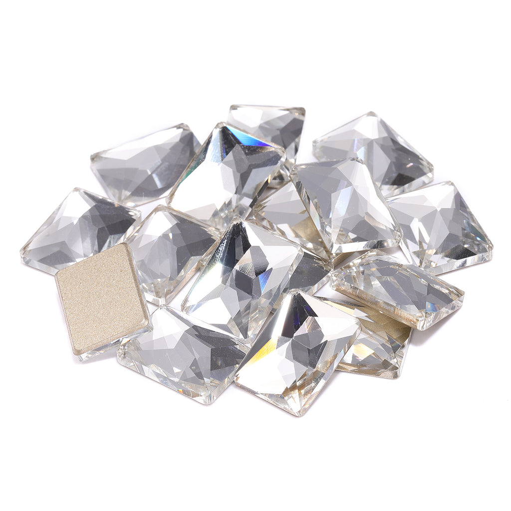 Crystal Rectangle Shape High Quality Glass Beveled Flat Back Rhinestones WholesaleRhinestone