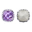 Violet Cushion Square Shape High-Quality Glass Sew-on Nest Hollow Claw Rhinestones WholesaleRhinestone