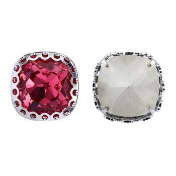 Rose Cushion Square Shape High-Quality Glass Sew-on Nest Hollow Claw Rhinestones WholesaleRhinestone