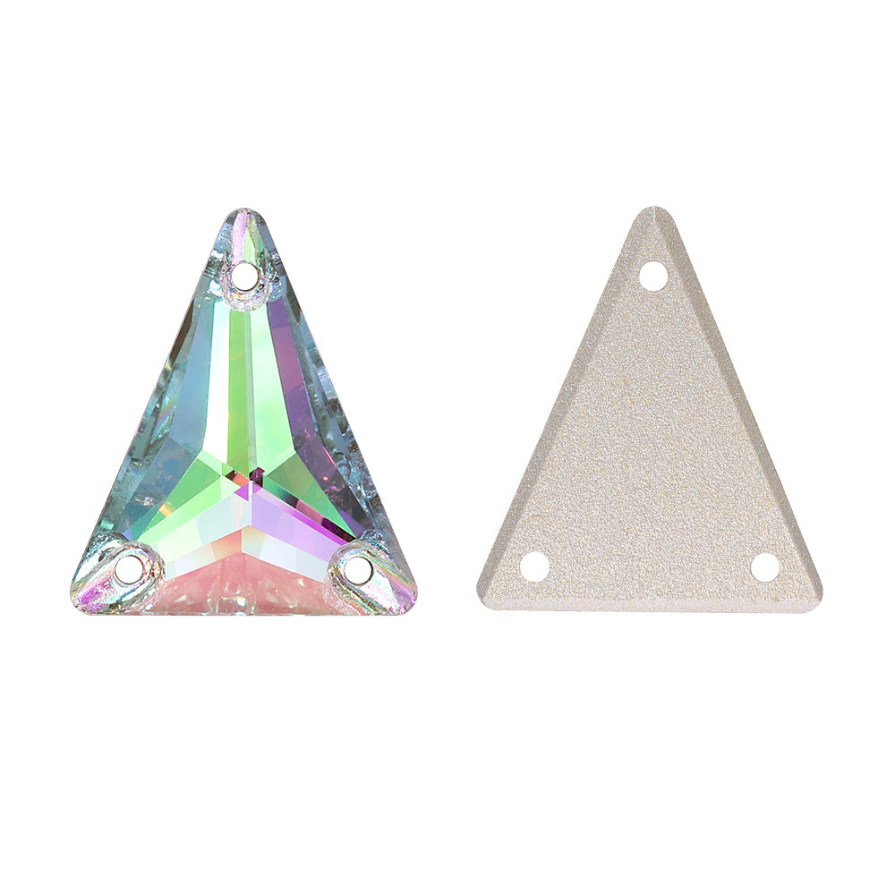 Slim Triangle Shape Crystal Phantom High Quality Glass Sew-on Rhinestones Secondary image