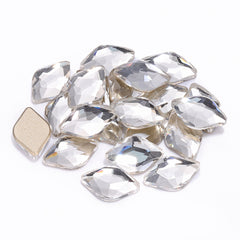 Crystal Lemon Shape High Quality Glass Beveled Flat Back Rhinestones