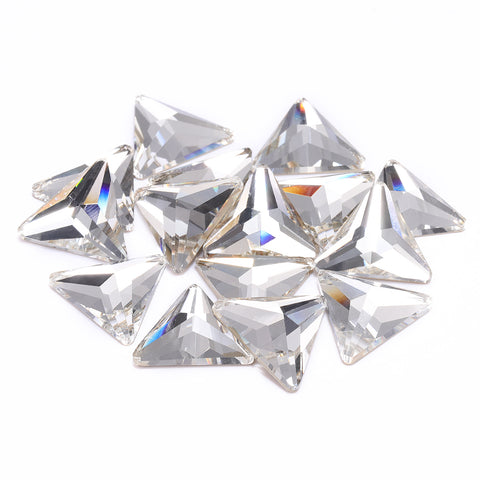 Crystal Rivoli Triangle Shape High Quality Glass Beveled Flat Back Rhinestones Secondary image
