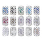 Mixed Colors Cushion Rectangle Shape Silver Plated High-Quality Sew-on Alloy Charms Inlaid Cubic Zirconia WholesaleRhinestone