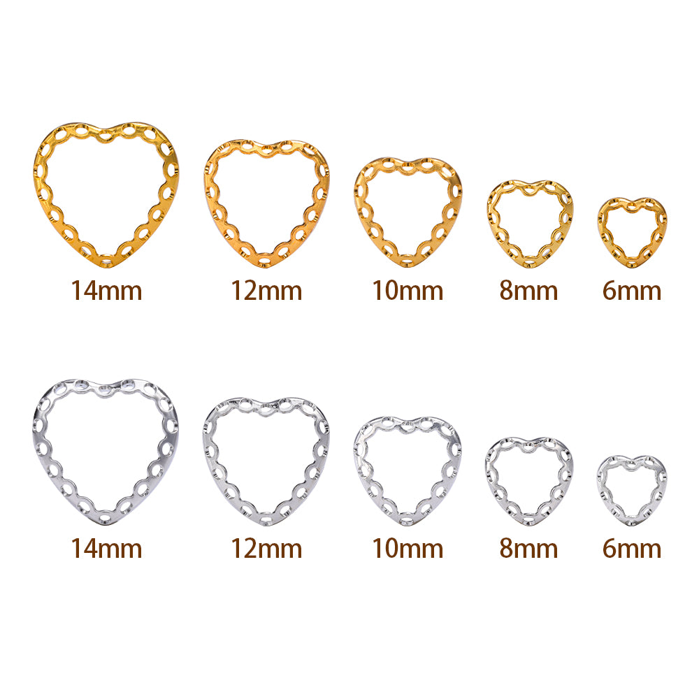 Maxi Heart Shape High-Quality Sew-on Nest Hollow Claw For Rhinestone Claw settings