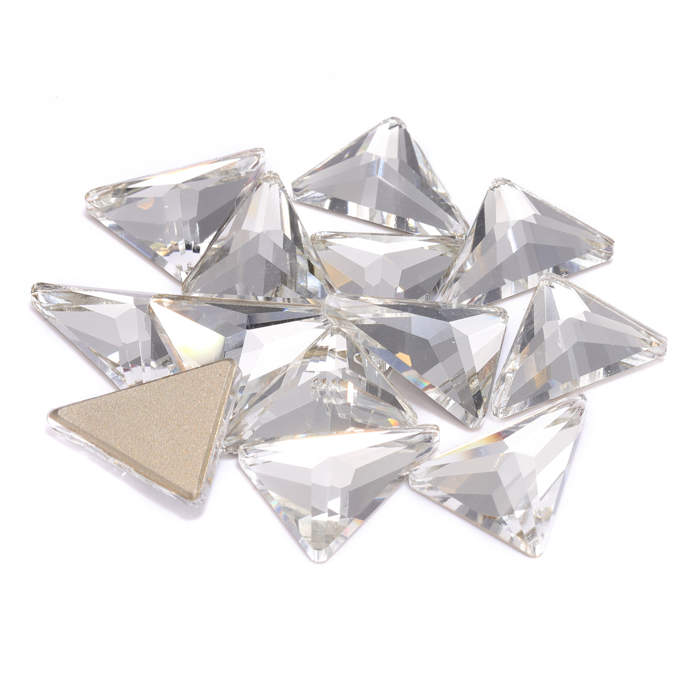 Crystal Derlta Shape High Quality Glass Beveled Flat Back Rhinestones