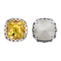 Light Topaz Cushion Square Shape High-Quality Glass Sew-on Nest Hollow Claw Rhinestones WholesaleRhinestone
