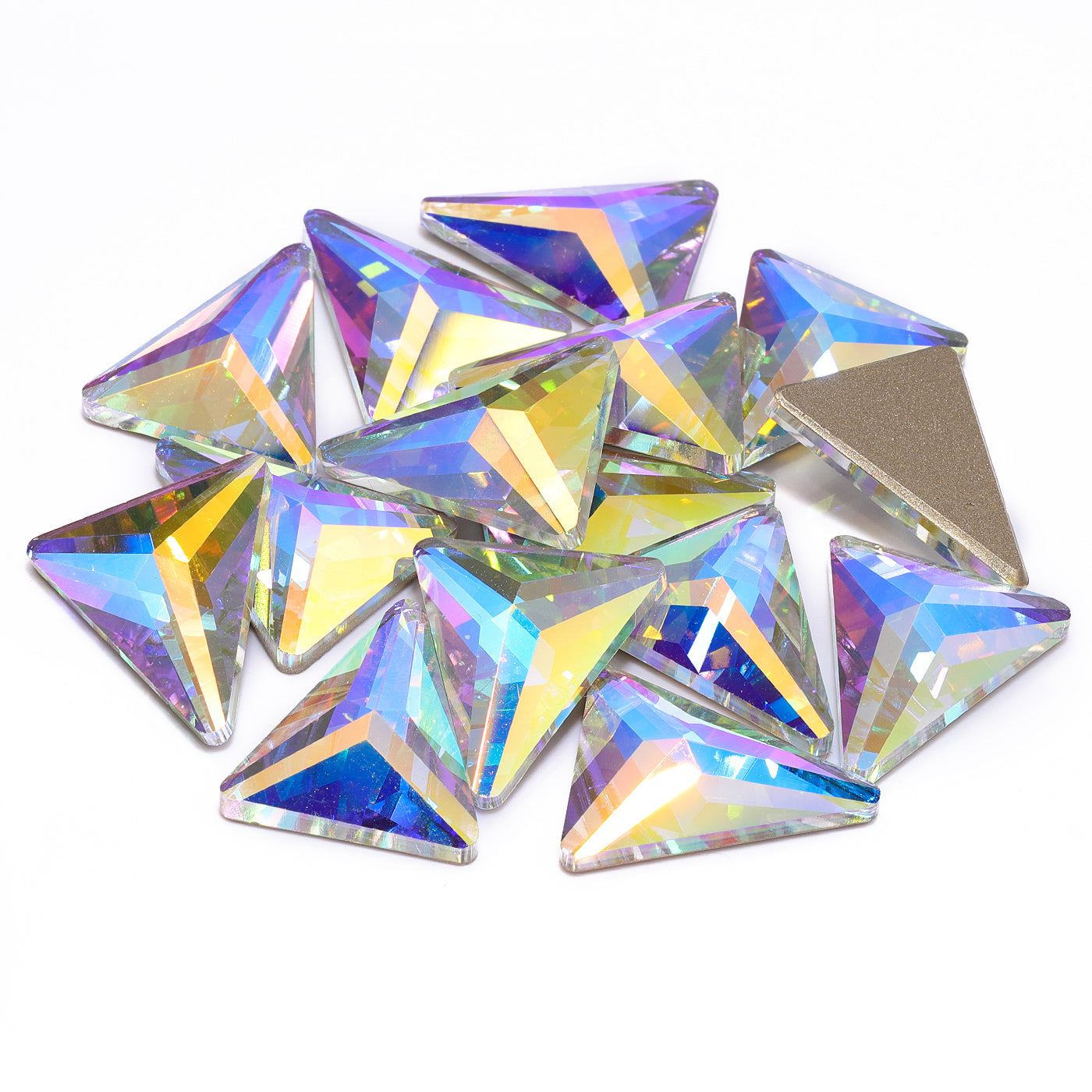 Kristallab derlta Form hochwertiges Glas abgeschrägtes Flat -Rücken -Strass -Strasssteine