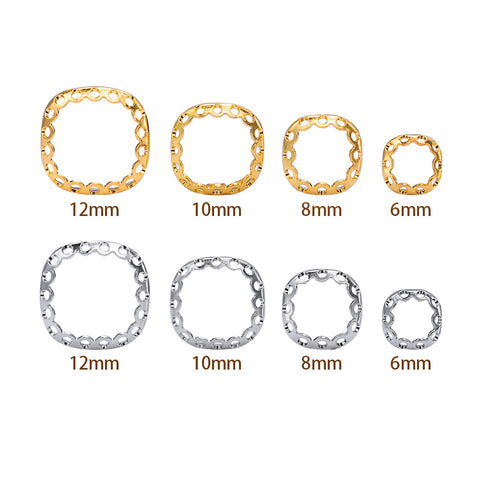 Cushion Square Shape High-Quality Sew-on Nest Hollow Claw For Rhinestone Claw settings