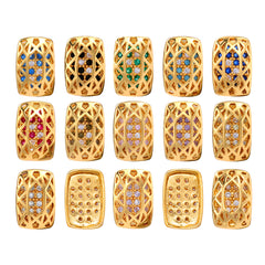 Kissen Rechteckform Golden Plated hochwertiger Seauglegungsschützer eingelegte Kubikzirkonia