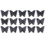 Mixed Colors Butterfly Shape Hematite Plated High-Quality Sew-on Alloy Charms Inlaid Cubic Zirconia WholesaleRhinestone