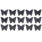 Mixed Colors Butterfly Shape Hematite Plated High-Quality Sew-on Alloy Charms Inlaid Cubic Zirconia WholesaleRhinestone