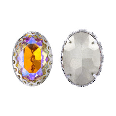 Paradise Shine Oval Shape High-Quality Glass Sew-on Nest Hollow Claw Rhinestones WholesaleRhinestone