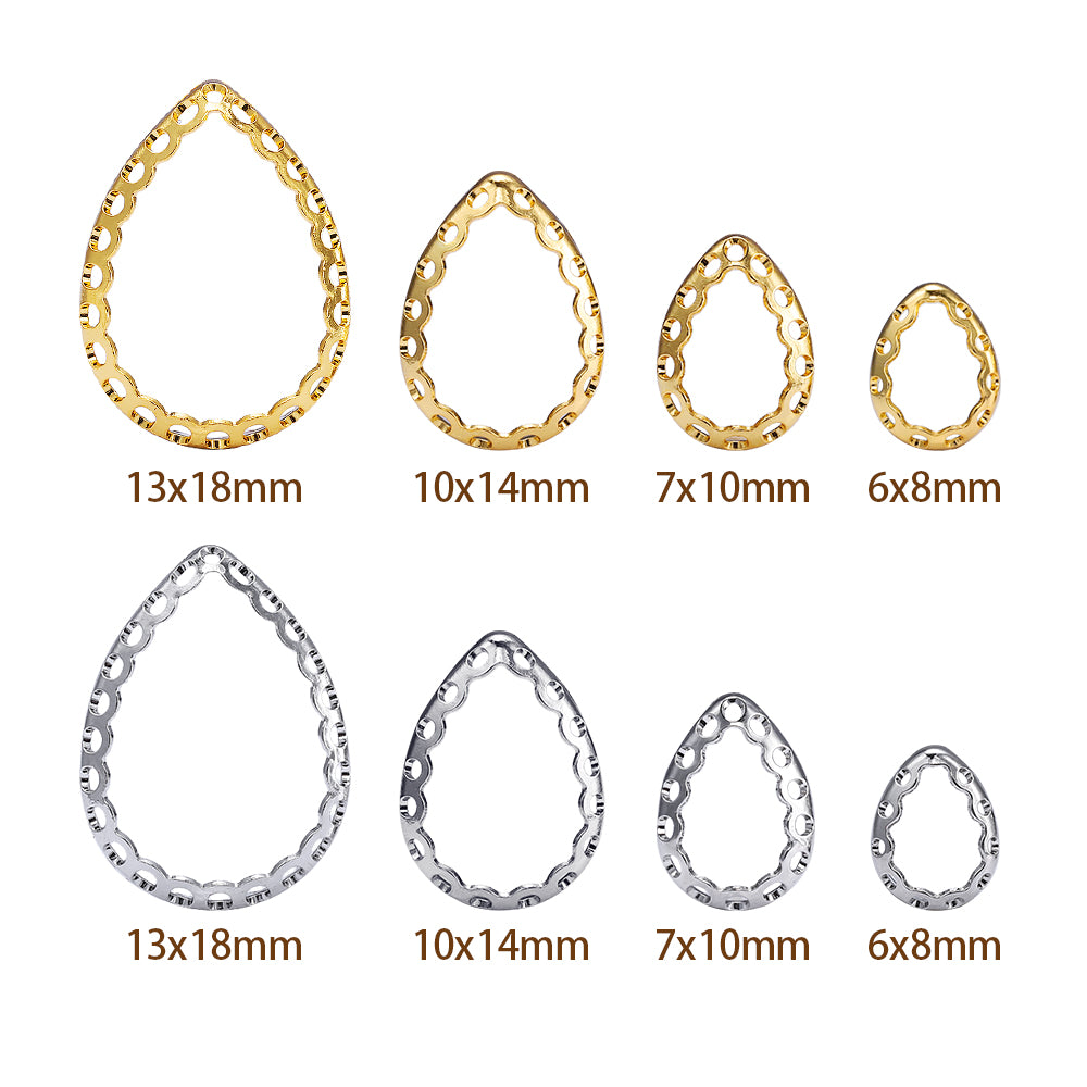 Drop Shape High-Quality Sew-on Nest Hollow Claw For Rhinestone Claw settings