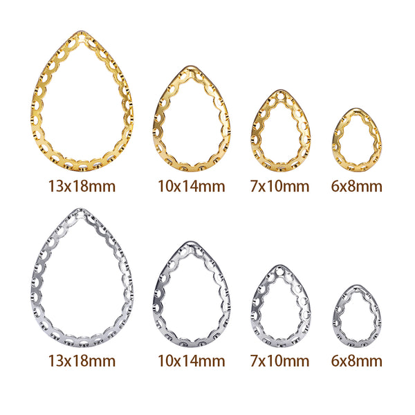 Drop Shape High-Quality Sew-on Nest Hollow Claw For Rhinestone Claw settings WholesaleRhinestone