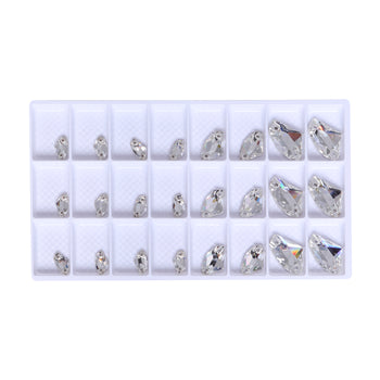 Mixed Sizes Crystal Galactic Shape High Quality Glass Sew-on Rhinestones WholesaleRhinestone