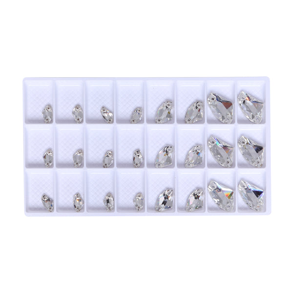 Mixed Sizes Crystal Galactic Shape High Quality Glass Sew-on Rhinestones WholesaleRhinestone