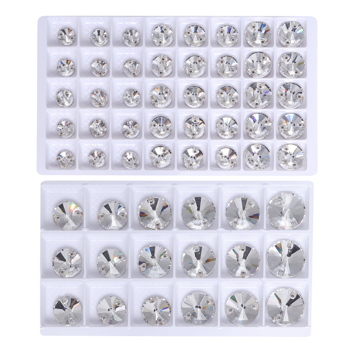 Mixed Sizes Crystal Rivoli Shape High Quality Glass Sew-on Rhinestones WholesaleRhinestone