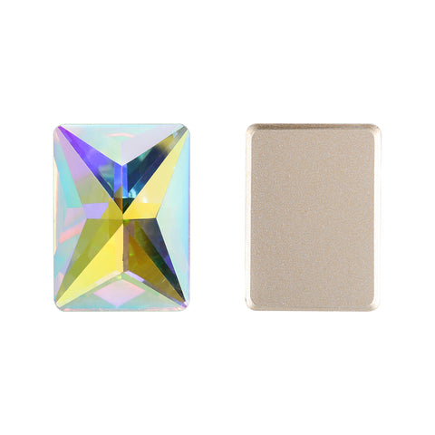Crystal AB Rectangle Shape High Quality Glass Beveled Flat Back Rhinestones WholesaleRhinestone 메인 이미지