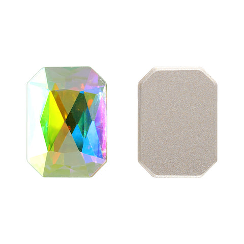 Crystal AB Octagon Shape High Quality Glass Beveled Flat Back Rhinestones WholesaleRhinestone Hauptbild