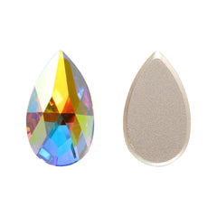 Crystal AB Drop Shape High Quality Glass Beveled Flat Back Rhinestones