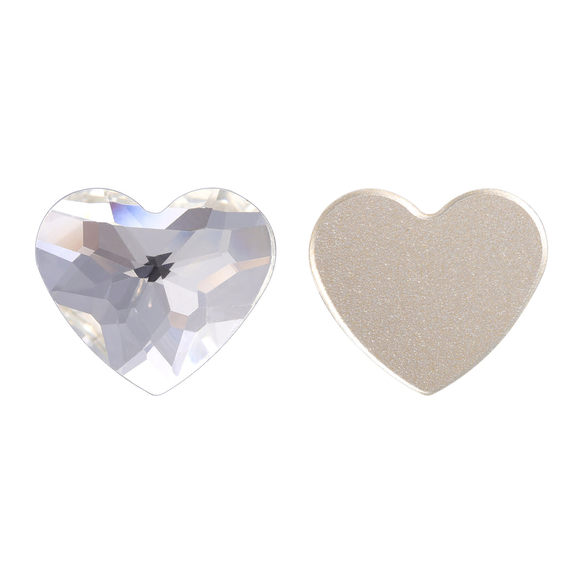 Crystal Heart Shape High Quality Glass Beveled Flat Back Rhinestones