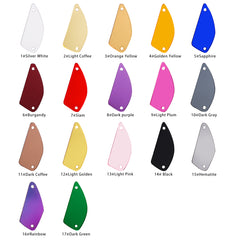 Flabellum Shape Multi Colors akril varrott tükör tánc jelmezhez