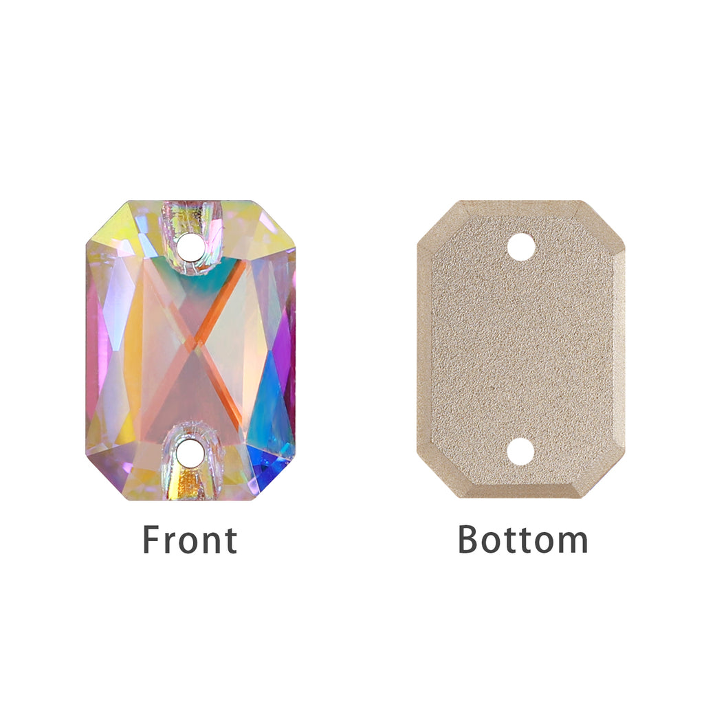 Mixed Sizes Crystal AB Octagon Shape High Quality Glass Sew-on Rhinestones WholesaleRhinestone