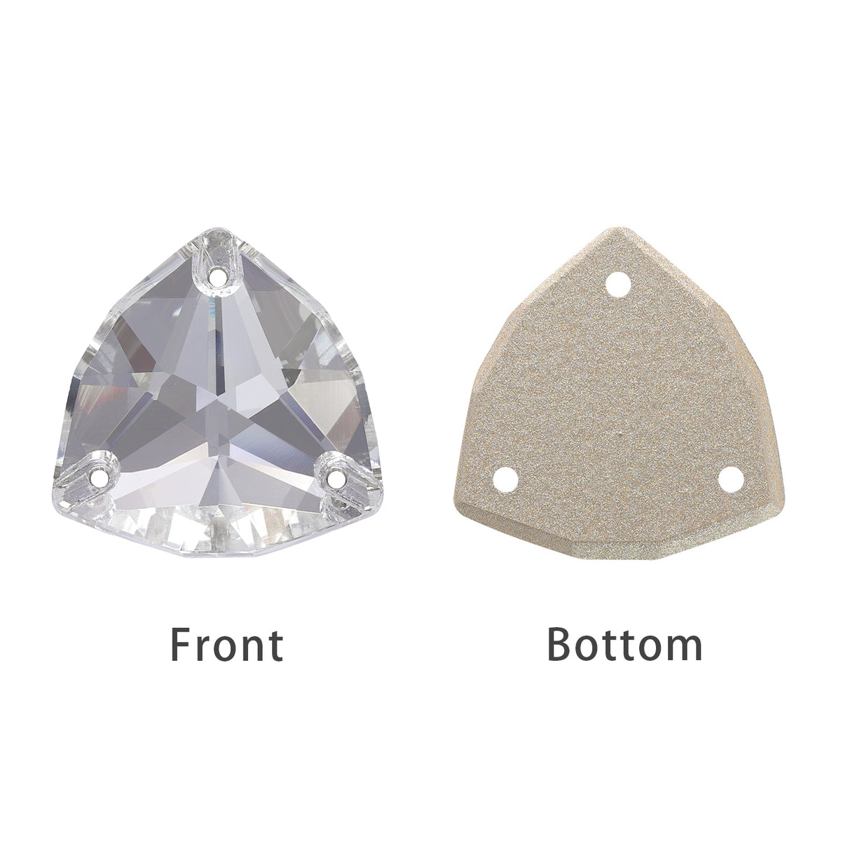 Mixed Sizes Crystal Trilliant Shape High Quality Glass Sew-on Rhinestones