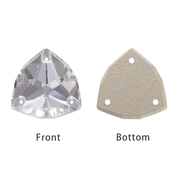 Mixed Sizes Crystal Trilliant Shape High Quality Glass Sew-on Rhinestones