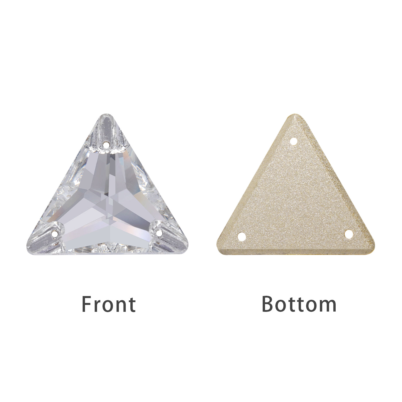 Mixed Sizes Crystal Triangle Shape High Quality Glass Sew-on Rhinestones WholesaleRhinestone