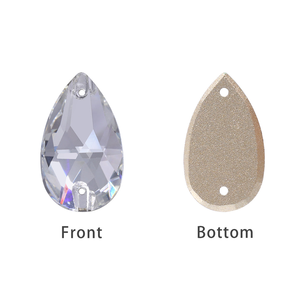 Mixed Sizes Crystal Drop Shape High Quality Glass Sew-on Rhinestones WholesaleRhinestone