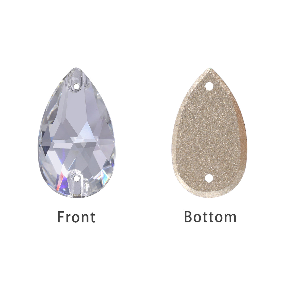 Mixed Sizes Crystal Drop Shape High Quality Glass Sew-on Rhinestones WholesaleRhinestone