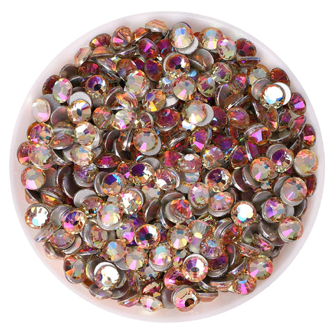 Cherry Blossom Pink Glass FlatBack Rhinestones Silver Back WholesaleRhinestone Hauptbild