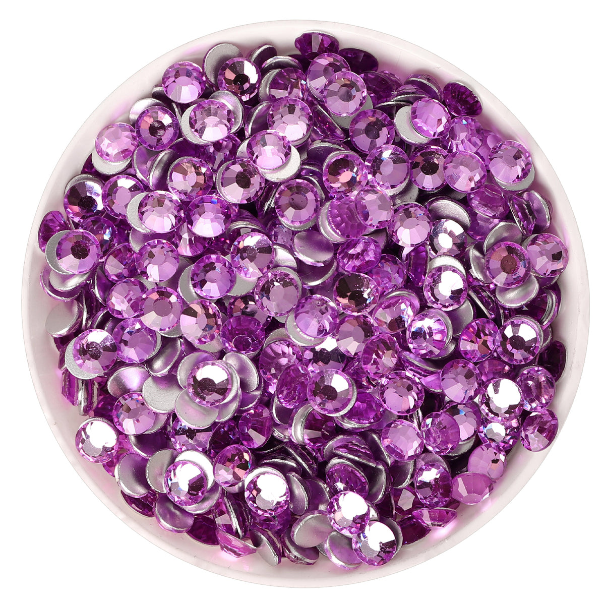 Lilac Glass FlatBack Rhinestones Silver Back WholesaleRhinestone Hauptbild