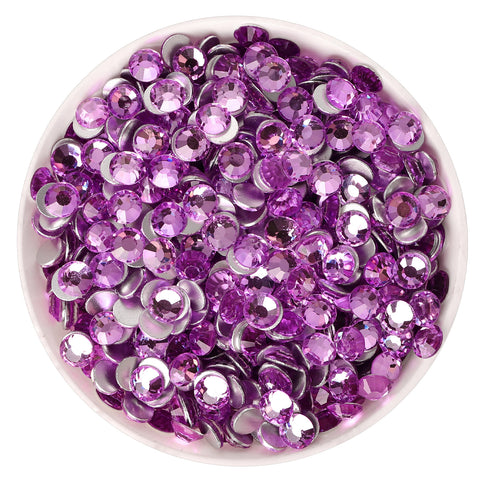 Lilac Glass FlatBack Rhinestones Silver Back WholesaleRhinestone Hauptbild