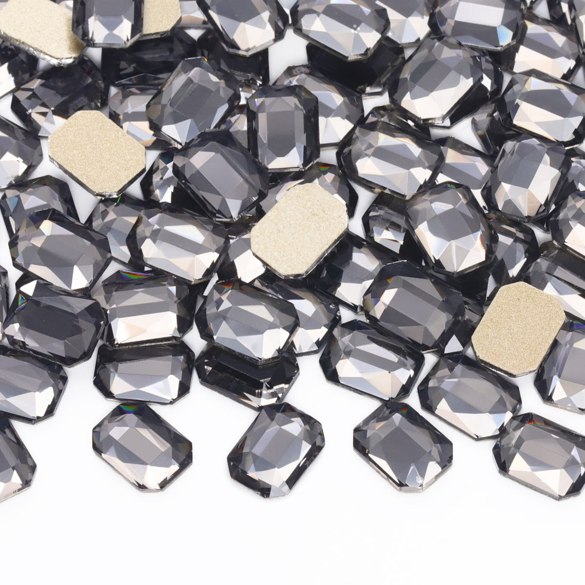 Octagon Shape Black Diamond Flat Back Fancy Rhinestones WholesaleRhinestone メイン画像