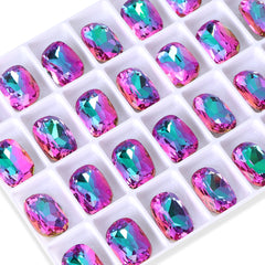 Heliotrope Cushion Shape High Quality Glass Pointed Back Fancy Rhinestones