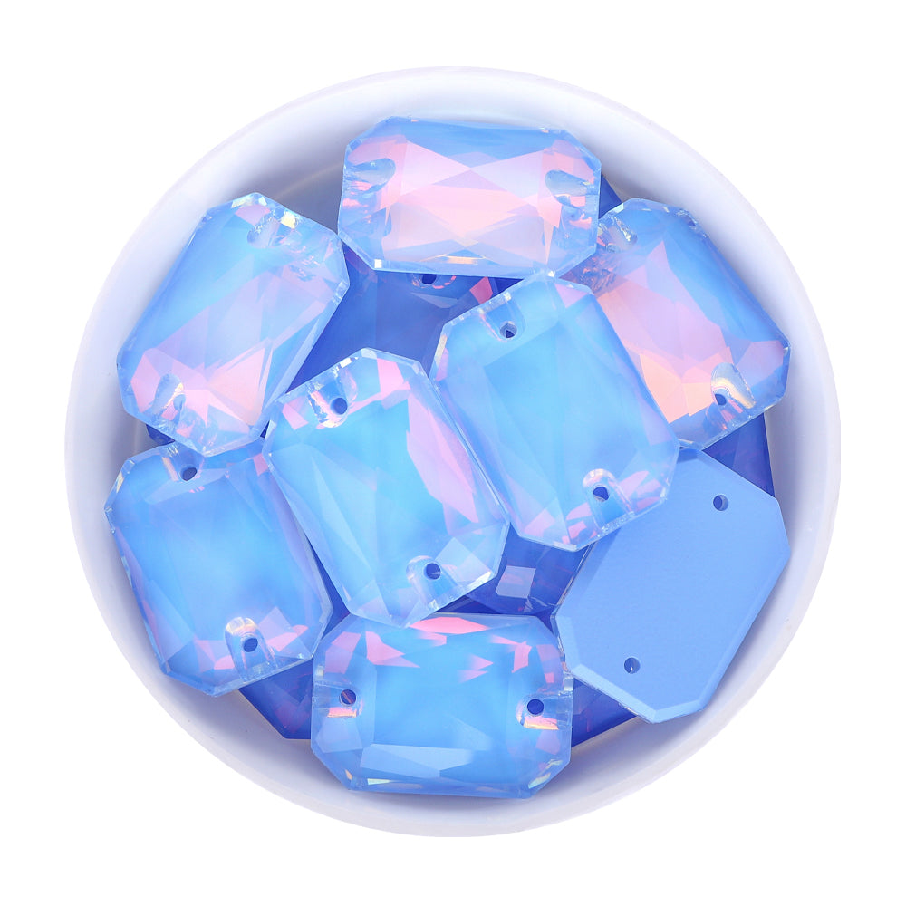 Light Sapphire AM Octagon Shape High Quality Glass Sew-on Rhinestones WholesaleRhinestone