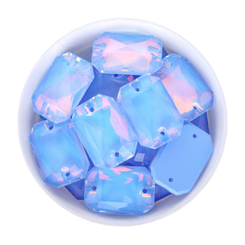Light Sapphire AM Octagon Shape High Quality Glass Sew-on Rhinestones WholesaleRhinestone