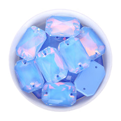 Light Sapphire AM Octagon Shape High Quality Glass Sew-on Rhinestones WholesaleRhinestone