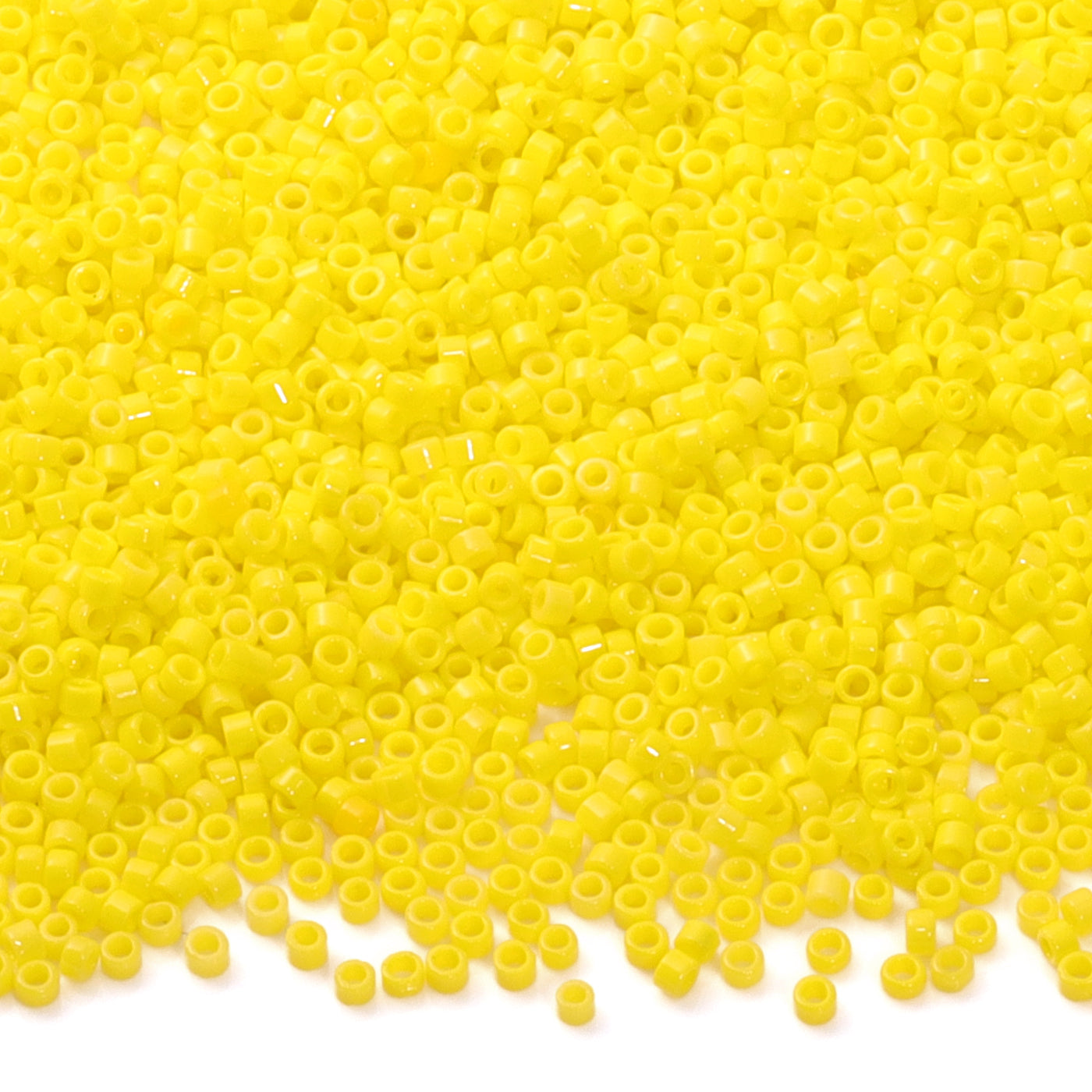 Opaque Bright Yellow Color Hight Quality Glass Cylinder Seed Beads 1.6 MM Size BS1008 WholesaleRhinestone Immagine principale del prodotto