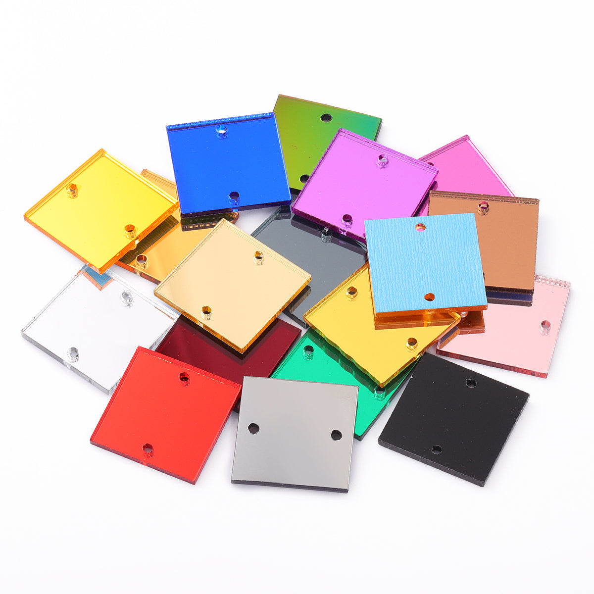 Square Shape Multi Colors Acrylic Sew-on Mirror For Dance Costume WholesaleRhinestone Main image
