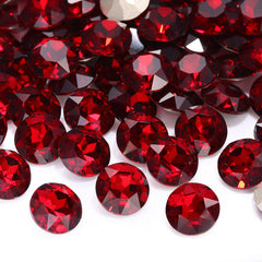 Siam Gemstone Flower Shape High Quality Glass Pointed Back Fancy Rhinestones