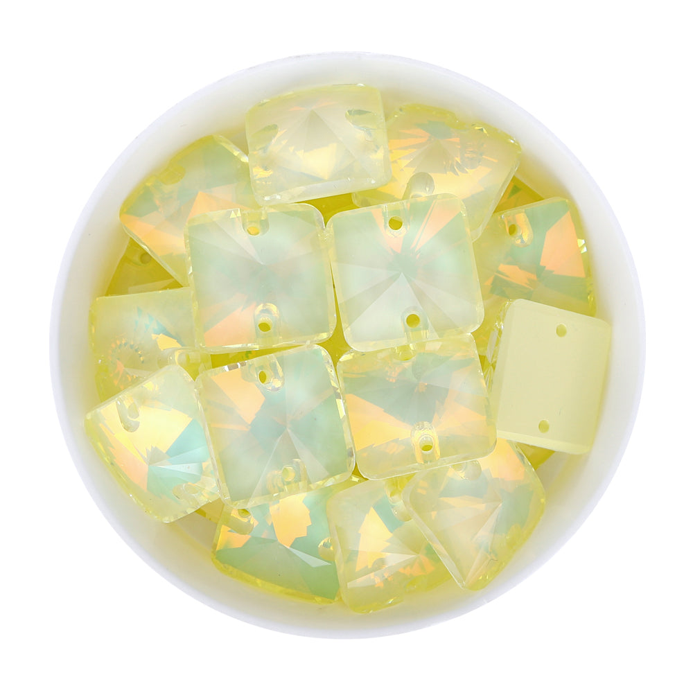 Jonquil AM Rivoli Square Shape High Quality Glass Sew-on Rhinestones WholesaleRhinestone