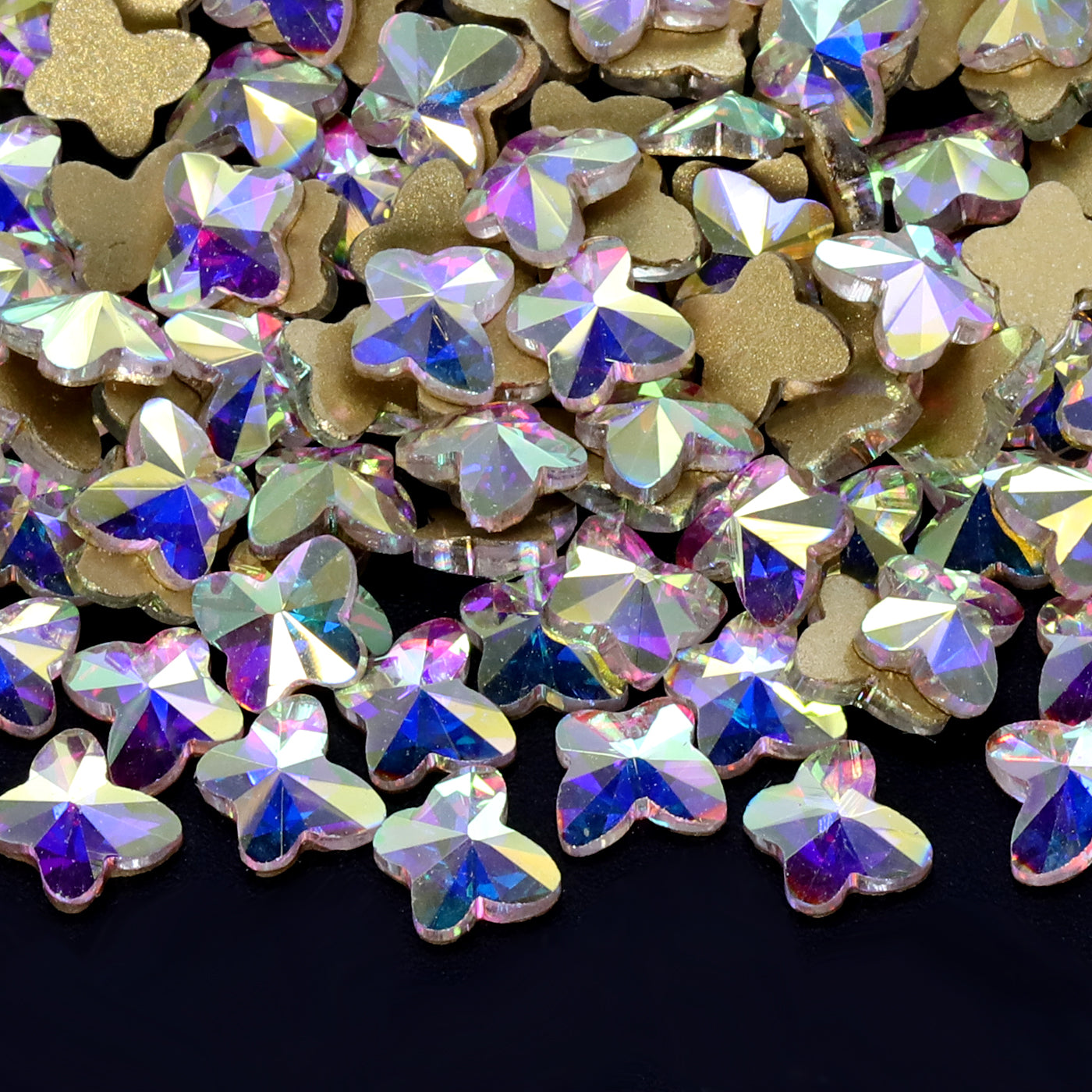 Butterfly Shape Crystal AB Flat Back Fancy Rhinestones WholesaleRhinestone