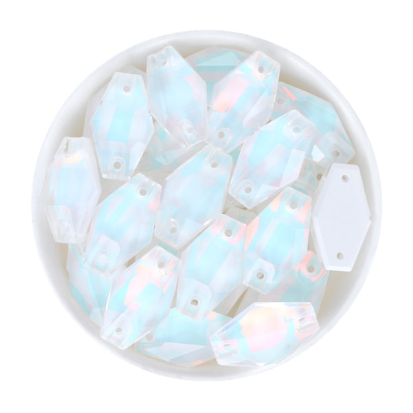 Crystal AM Hexagon Shape High Quality Glass Sew-on Rhinestones WholesaleRhinestone